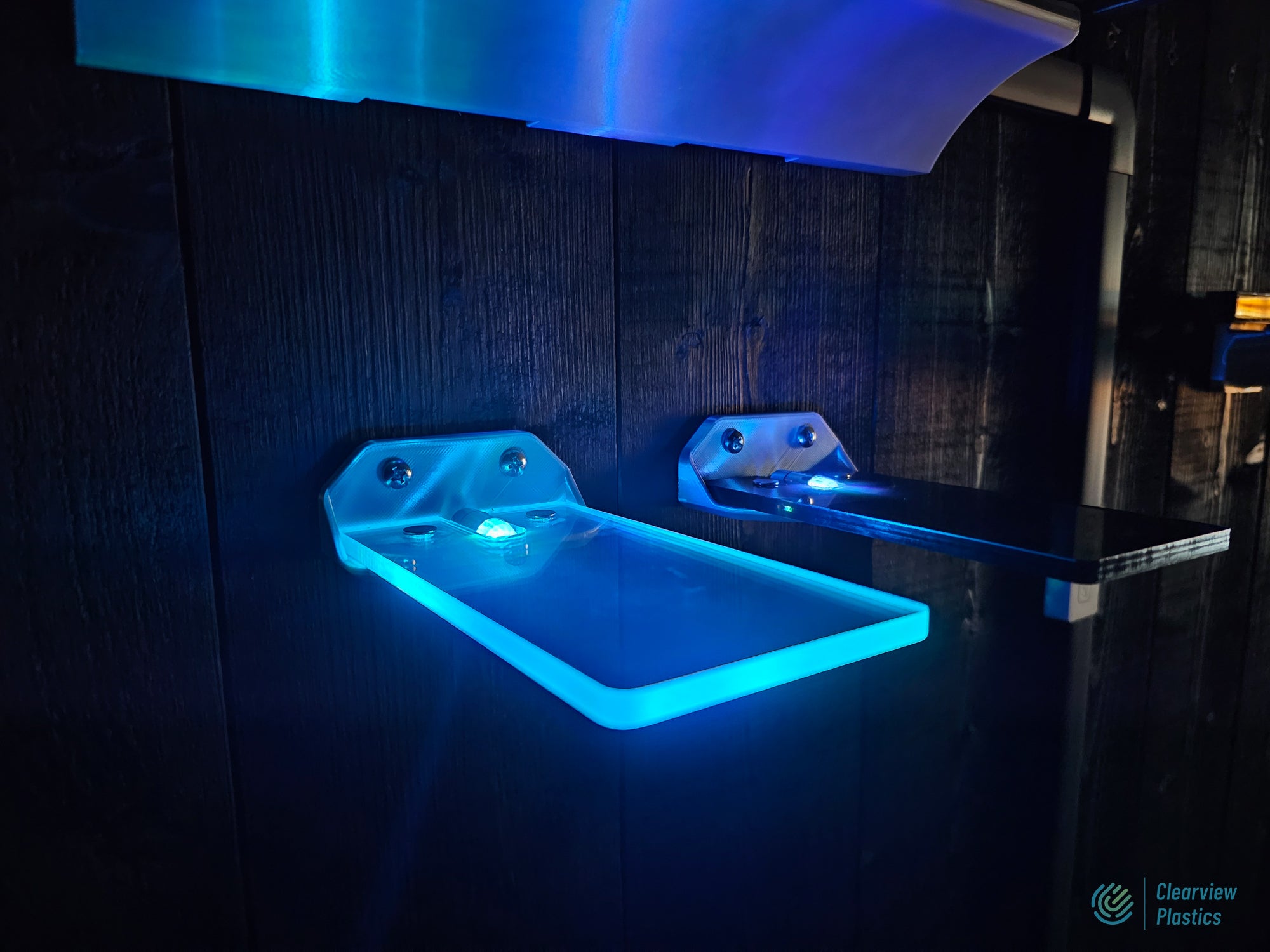 Edge Lit LED Mini shelving