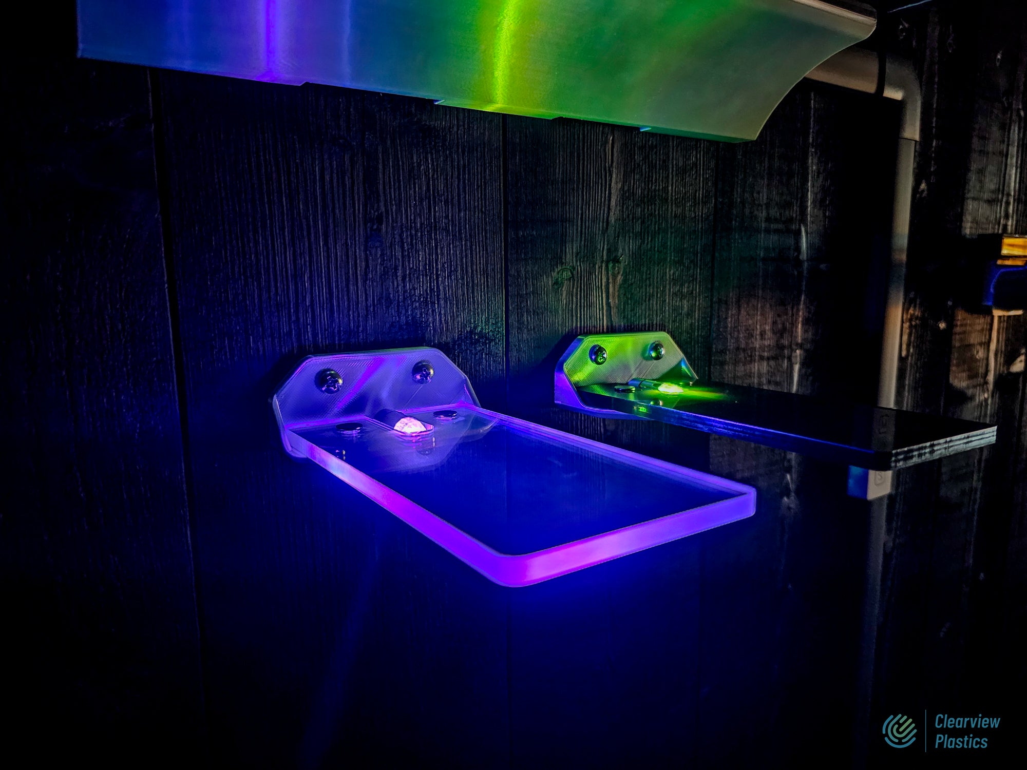 Edge Lit LED Mini shelving