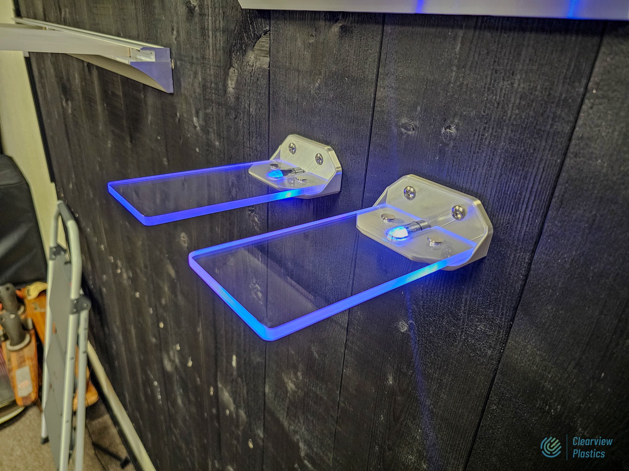 Edge Lit LED Mini shelving