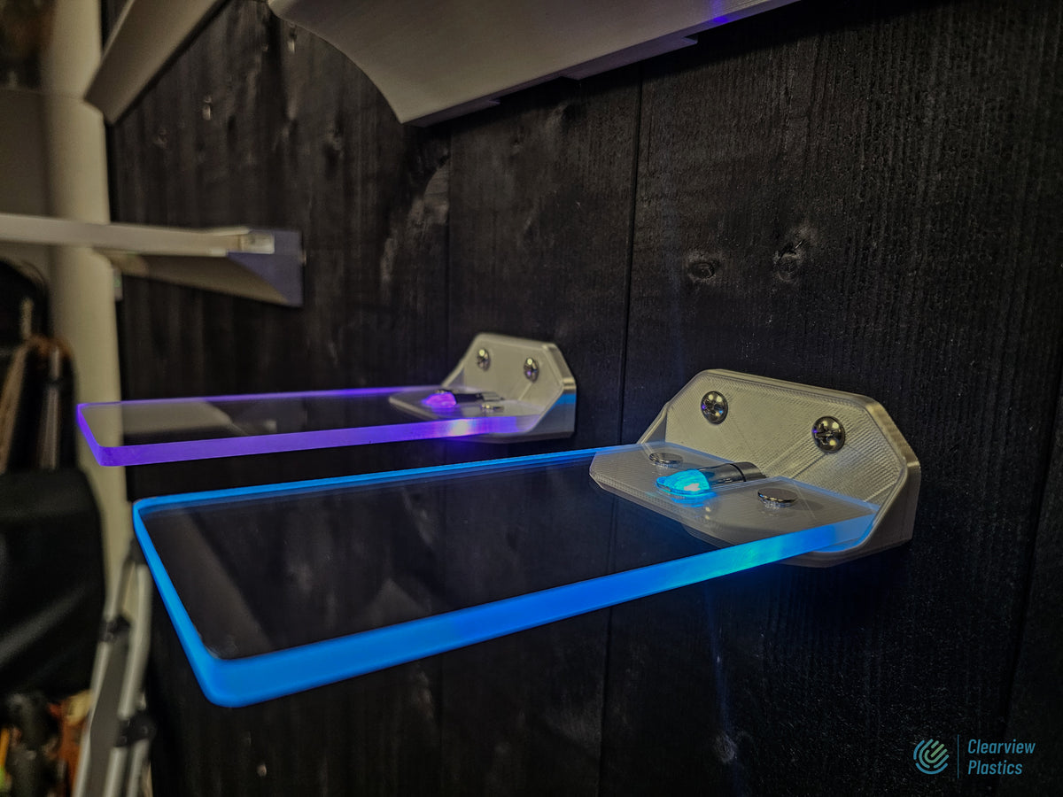 Edge Lit LED Mini shelving
