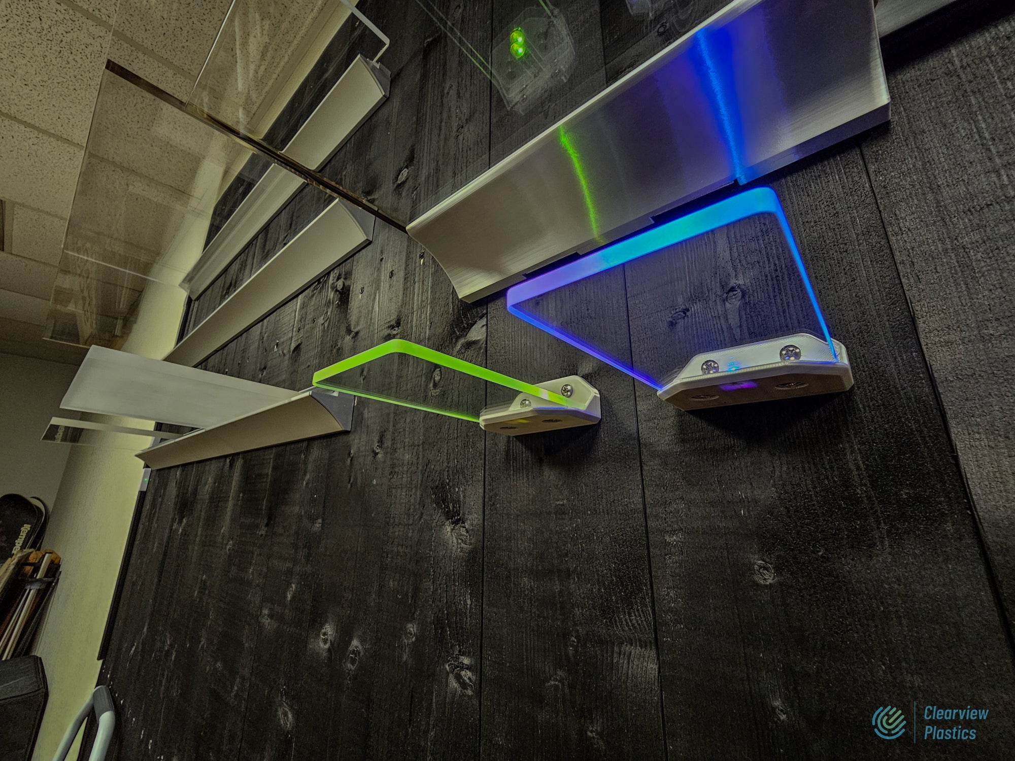 Edge Lit LED Mini shelving