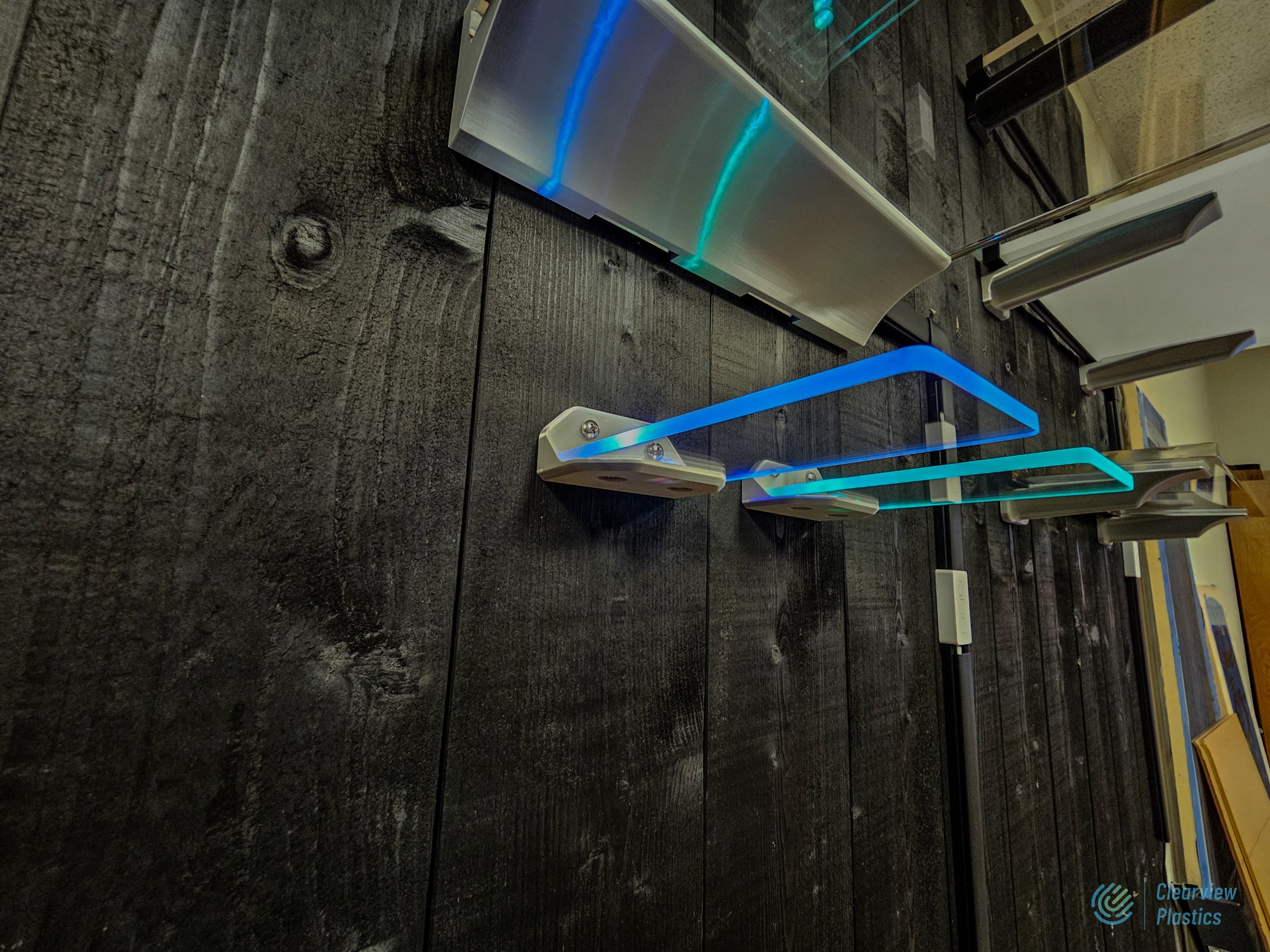 Edge Lit LED Mini shelving