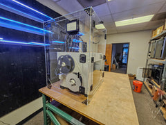 Clearview tall enclosure reference photo (shown on a Snapmaker U1), same kit as the Creality K3 enclosure