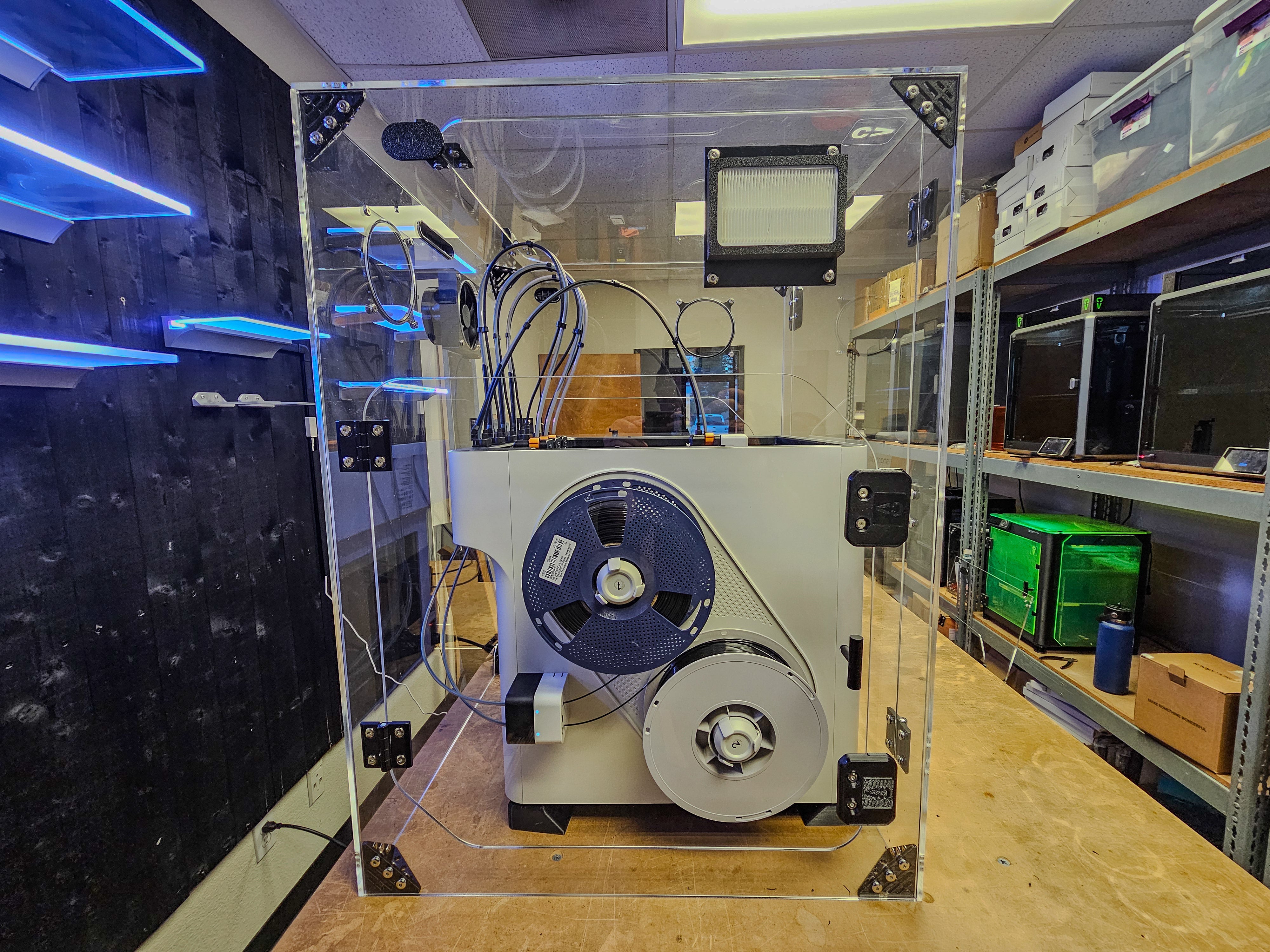 Clearview enclosure side door open, reference photo for the Creality K3 enclosure