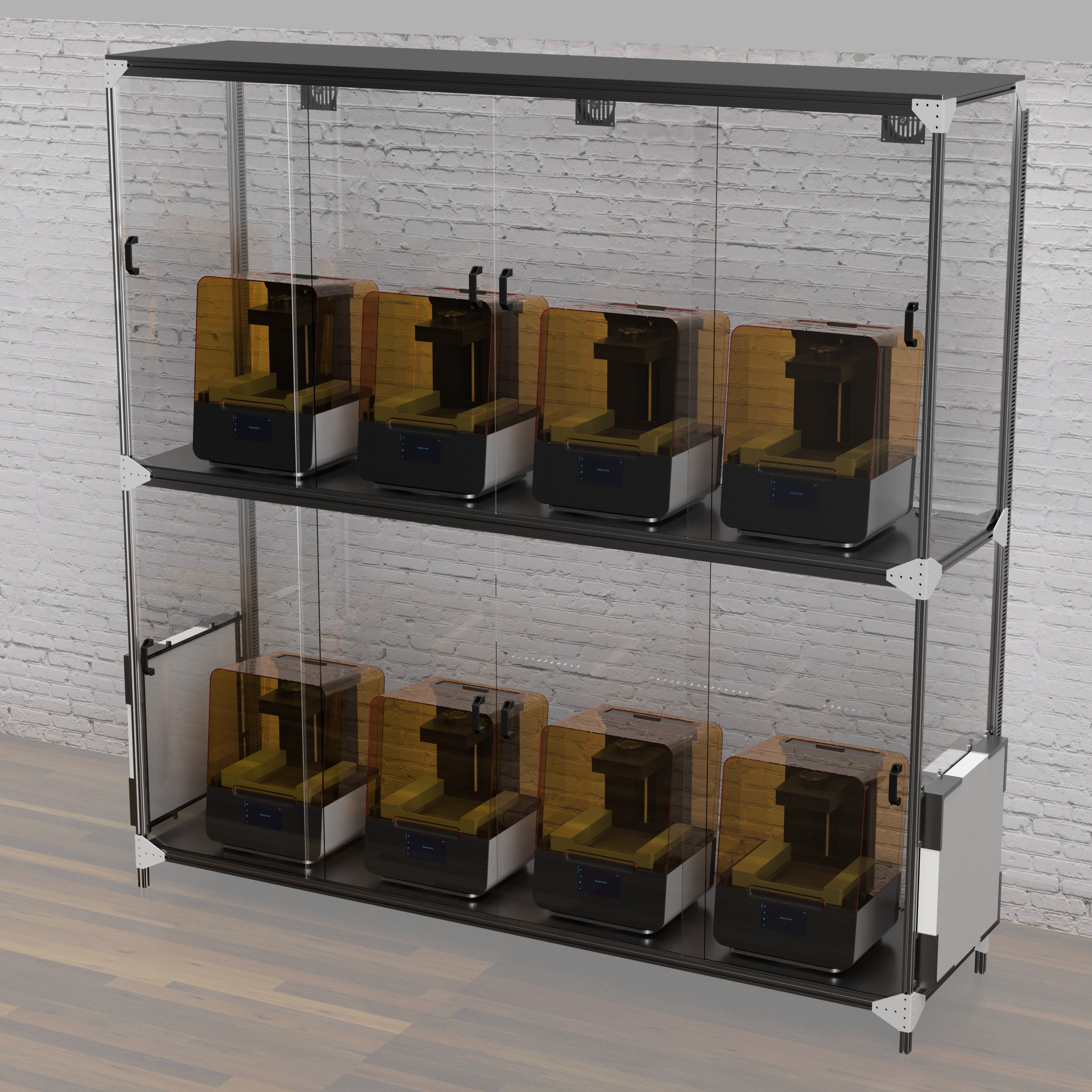 Rapid Deployment Print Farm Array Safety Enclosure