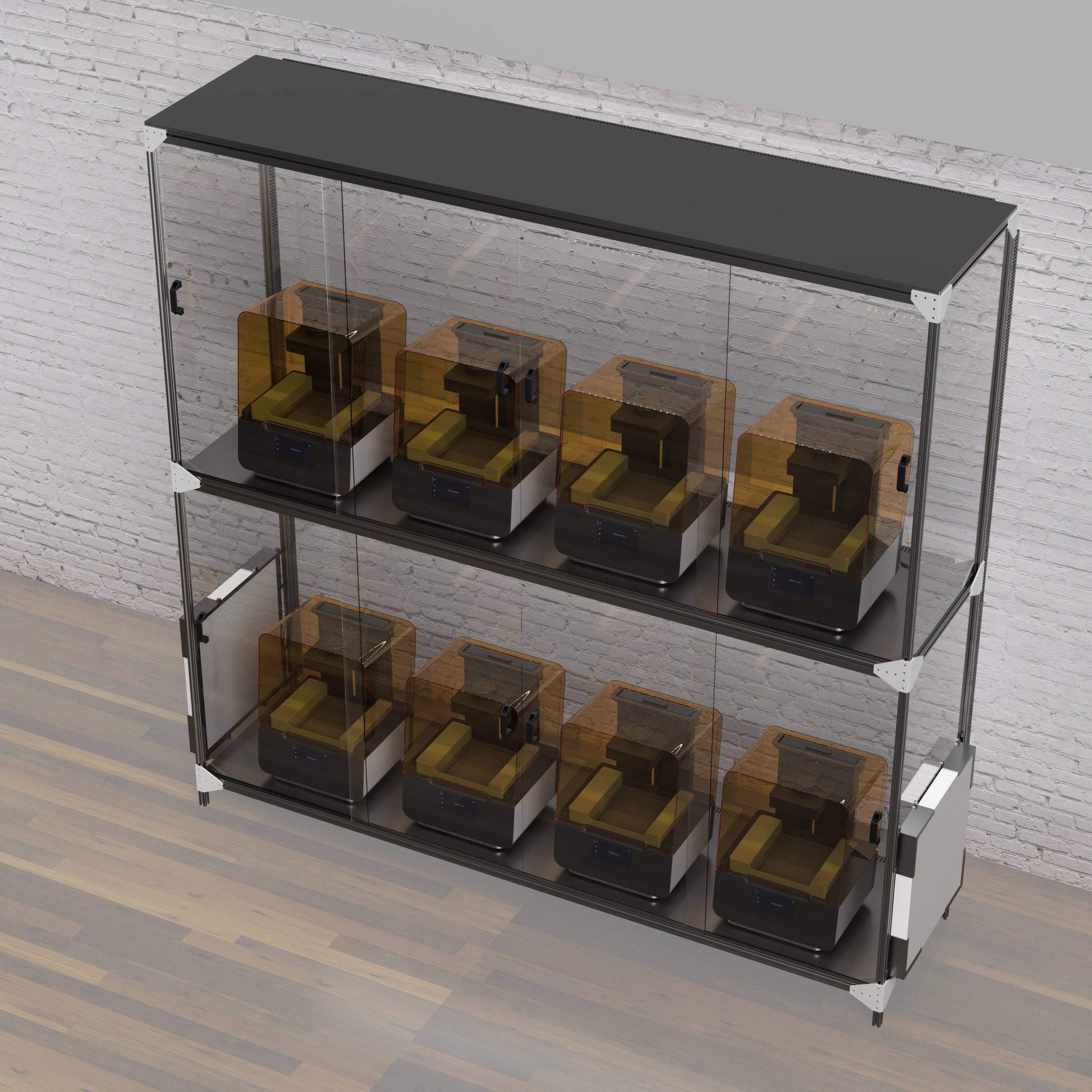 Rapid Deployment Print Farm Array Safety Enclosure