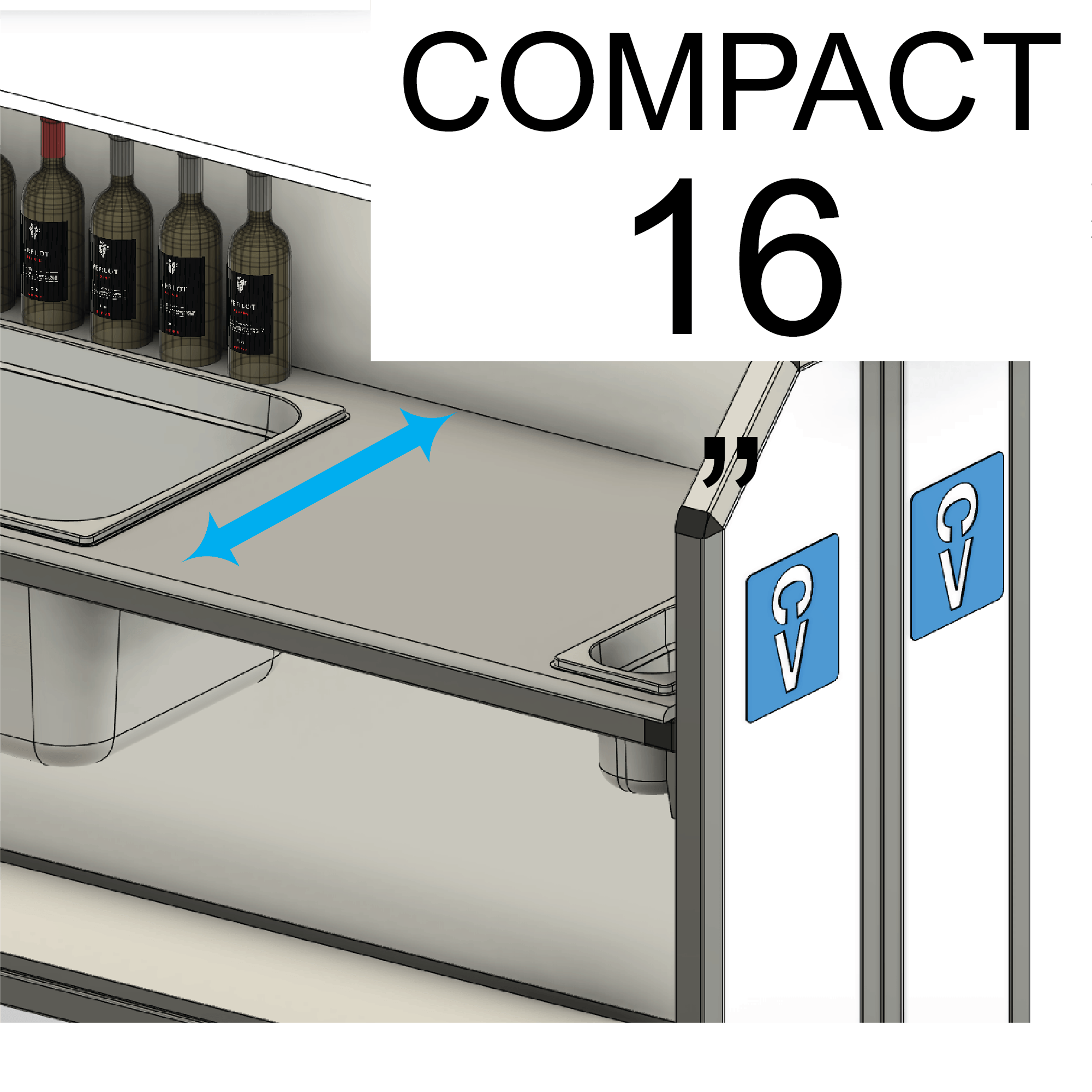 16" Compact Bar For Tight Spaces