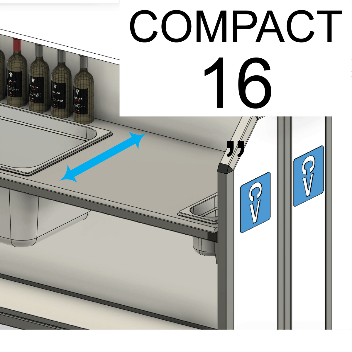 16" Compact Bar For Tight Spaces