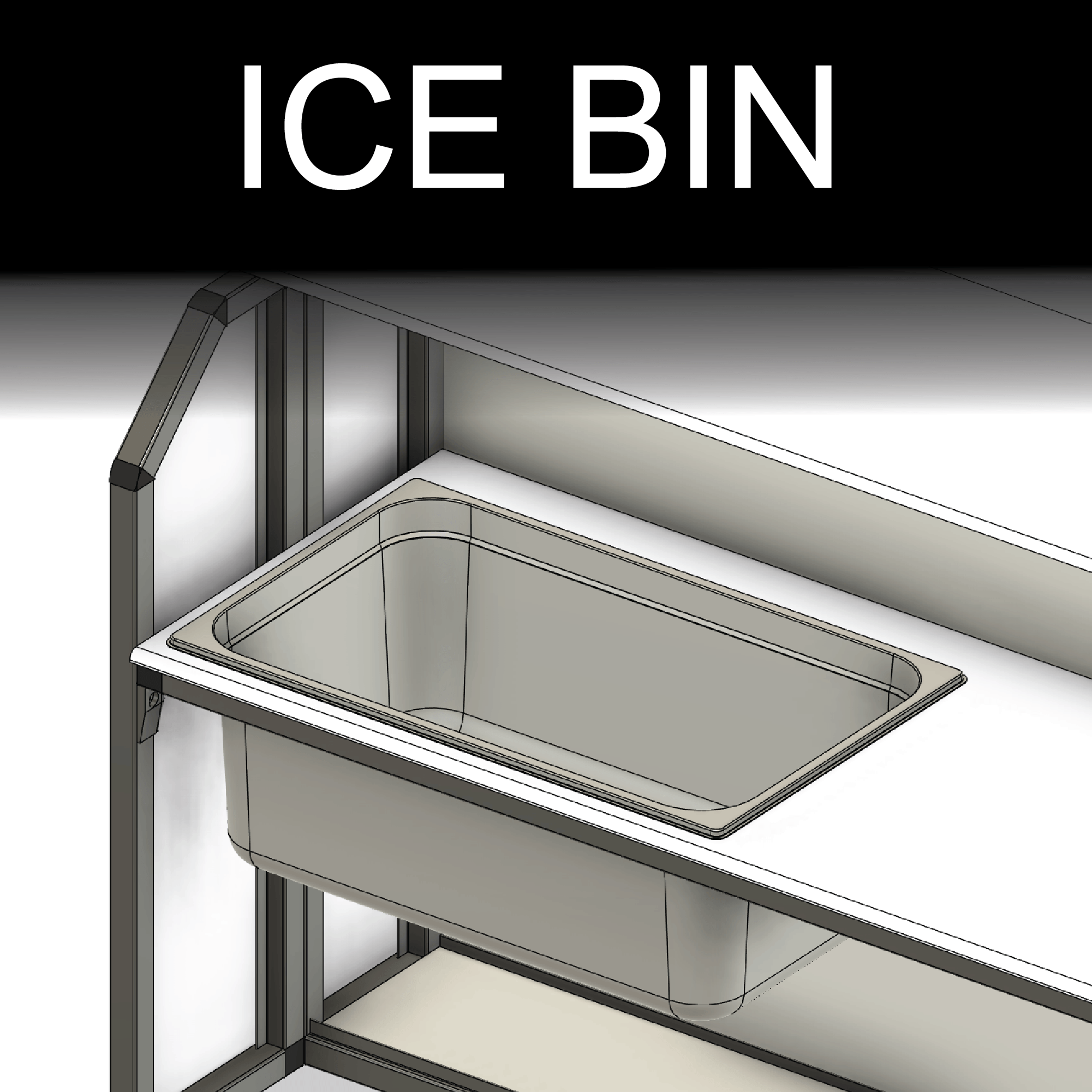 Ice Bin with EZ drain
