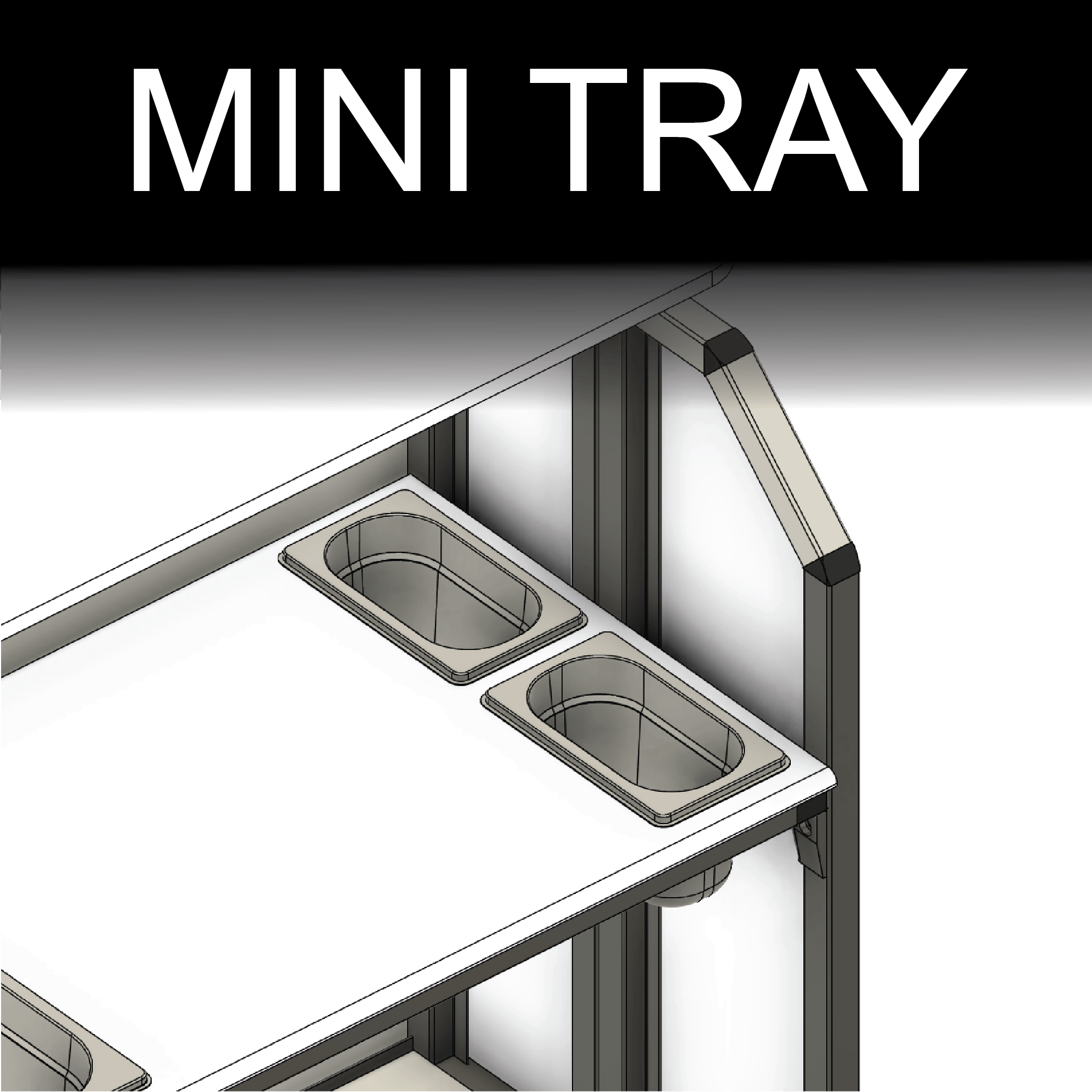 2x Mini Garnish Trays