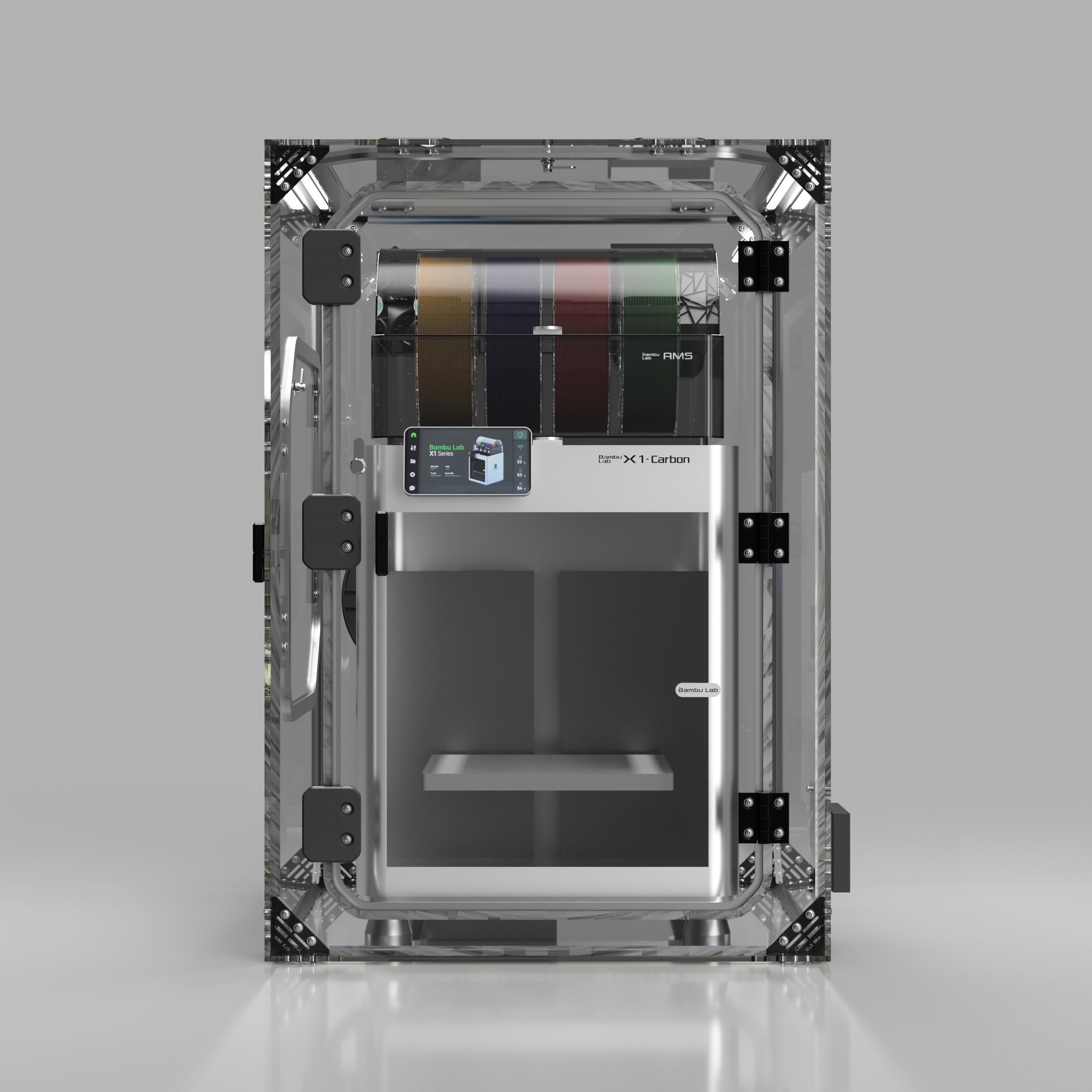 Bambu Lab X1C, P1S, P1P external Enclosure - V3  Worksafe IP54 Enclosure