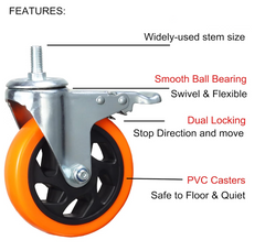 4 inch caster set for Elegoo Orange Storm Giga