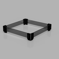 Creality K1 max Lid Riser with smoked acrylic panels