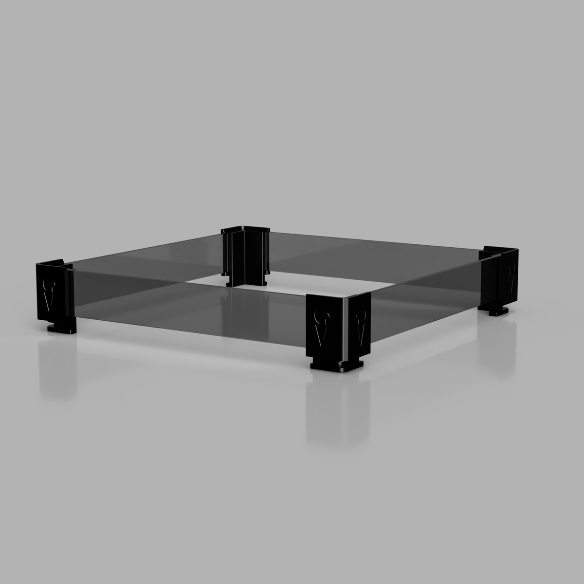Creality K1 max Lid Riser with smoked acrylic panels – Clearview Plastics