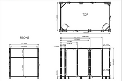 Machinery guard enclosure - T slot with wire mesh