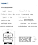 3 Way Waterproof Junction Box IP68 4/5/6pin 4-14mm Electrical Cable Wire Connectors 24A 450V External Electrical Junction Box