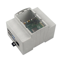 Raspberry Pi 3/4/5 ABS Case Electrical Box DIN Rail Modular Shell Optional Alumium Heatsink Cooling Fan for Pi 4 /3B+ /3B