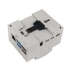 Raspberry Pi 3/4/5 ABS Case Electrical Box DIN Rail Modular Shell Optional Alumium Heatsink Cooling Fan for Pi 4 /3B+ /3B