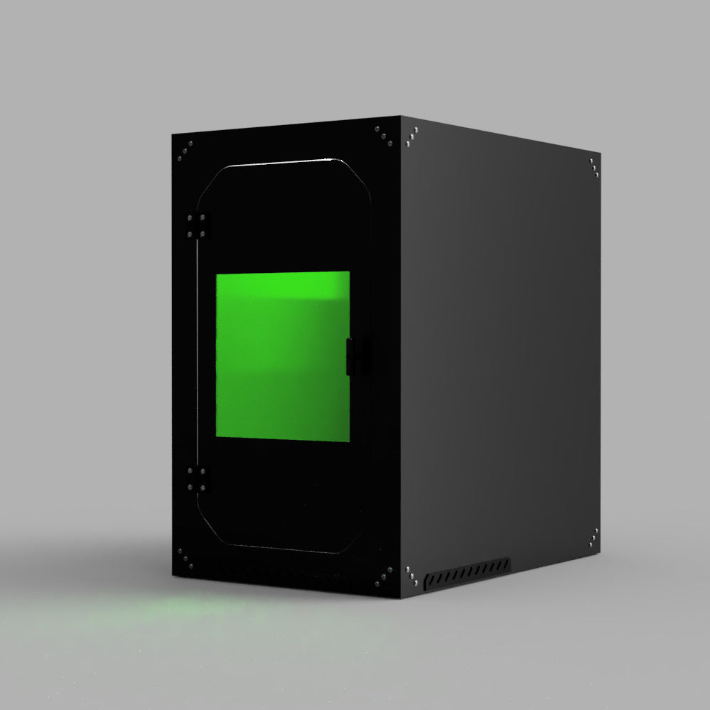 ComMarker B4/B6 fiber laser enclosure with laser viewing window by Clearview Plastics
