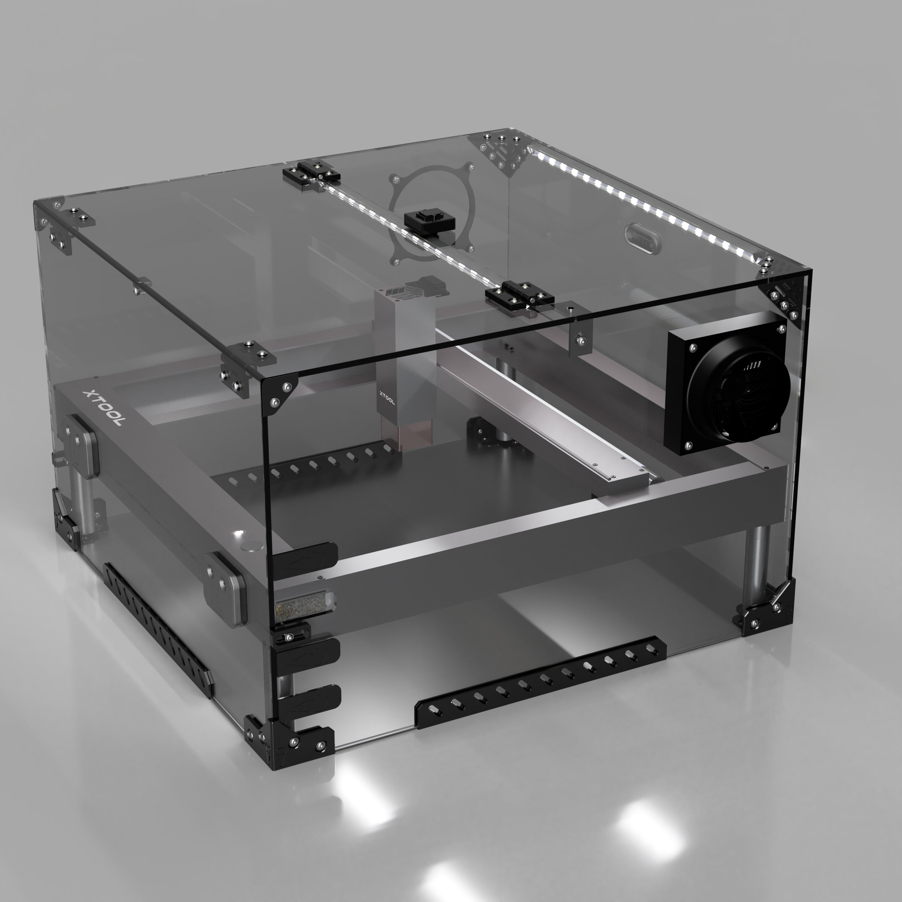 D1 Pro Frame Rails XTool D1 Pro Laser Enclosure V3 Kit – Clearview Plastics