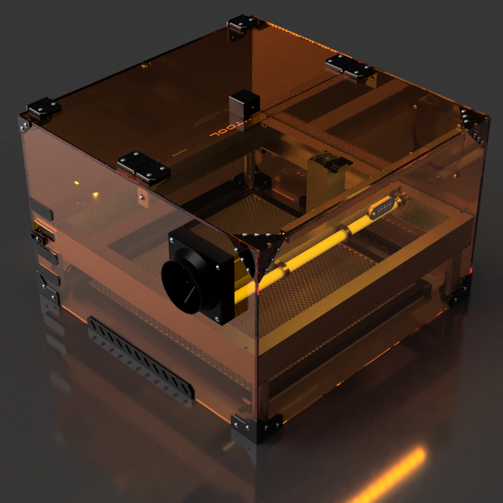 The Best Enclosure for Laser Engraver Xtool D1, Laser Smoke Extraction at  its Best 