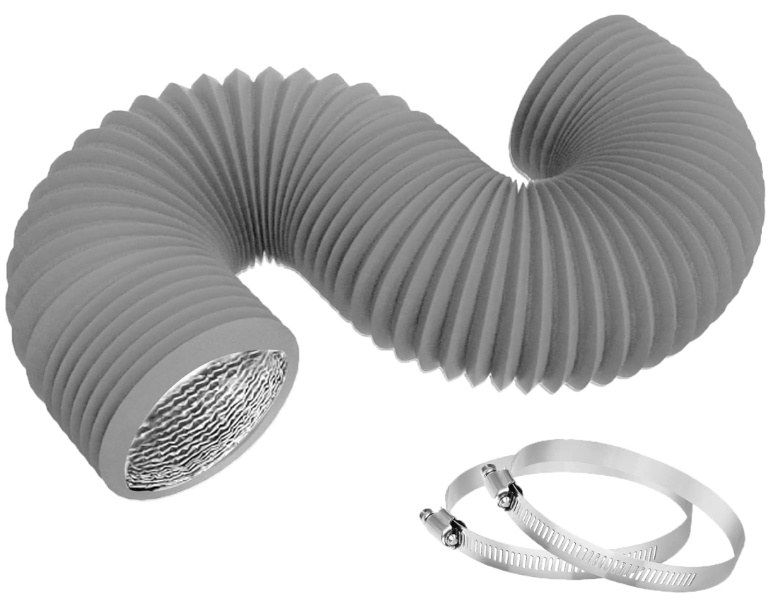 4" x 8 Feet Flexible Exhaust Hose - PVC Multi Wall