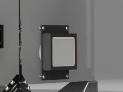 Filtered intake cassette mounted low on the enclosure panel