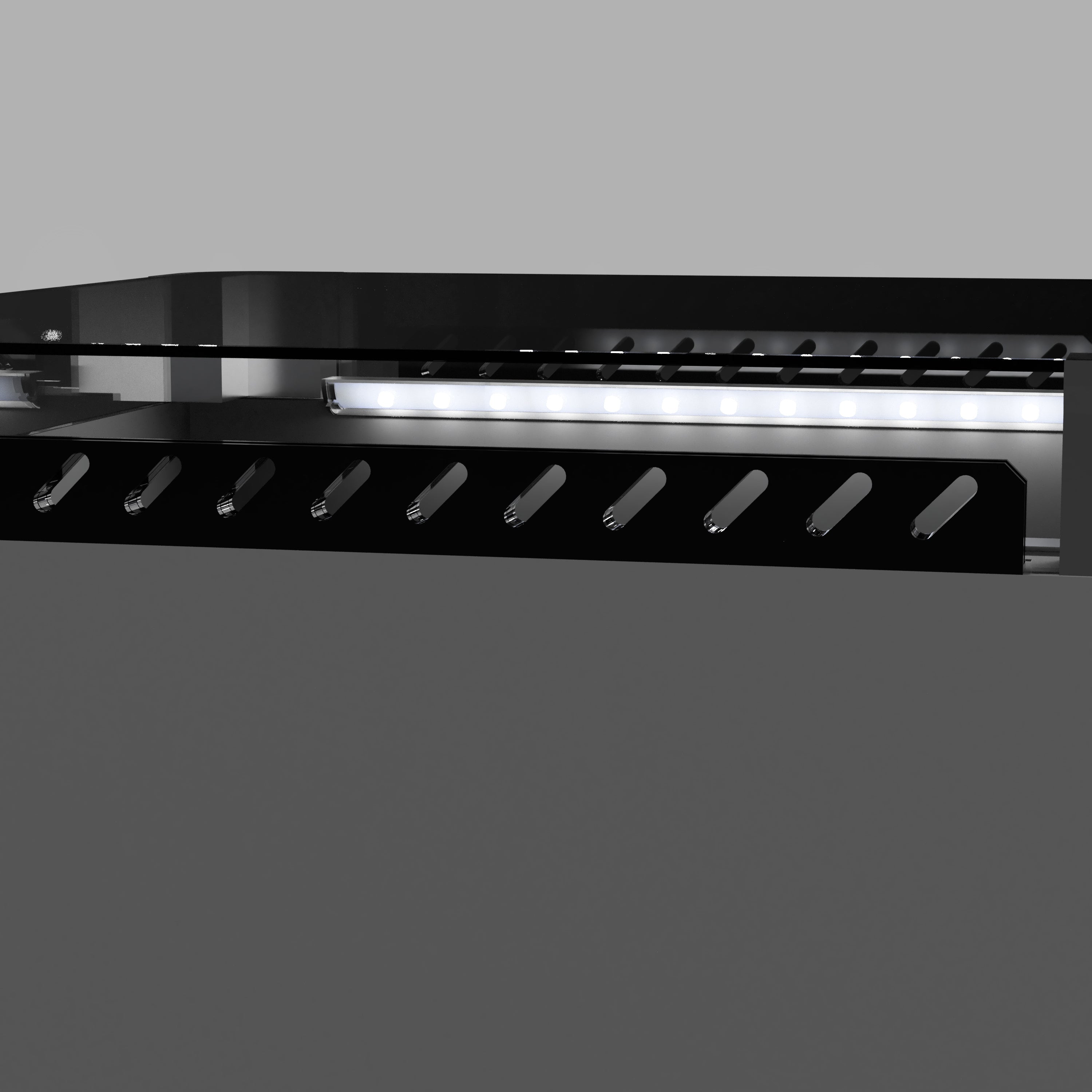 Bambu H2D/H2S Lid Riser with smoked acrylic panels