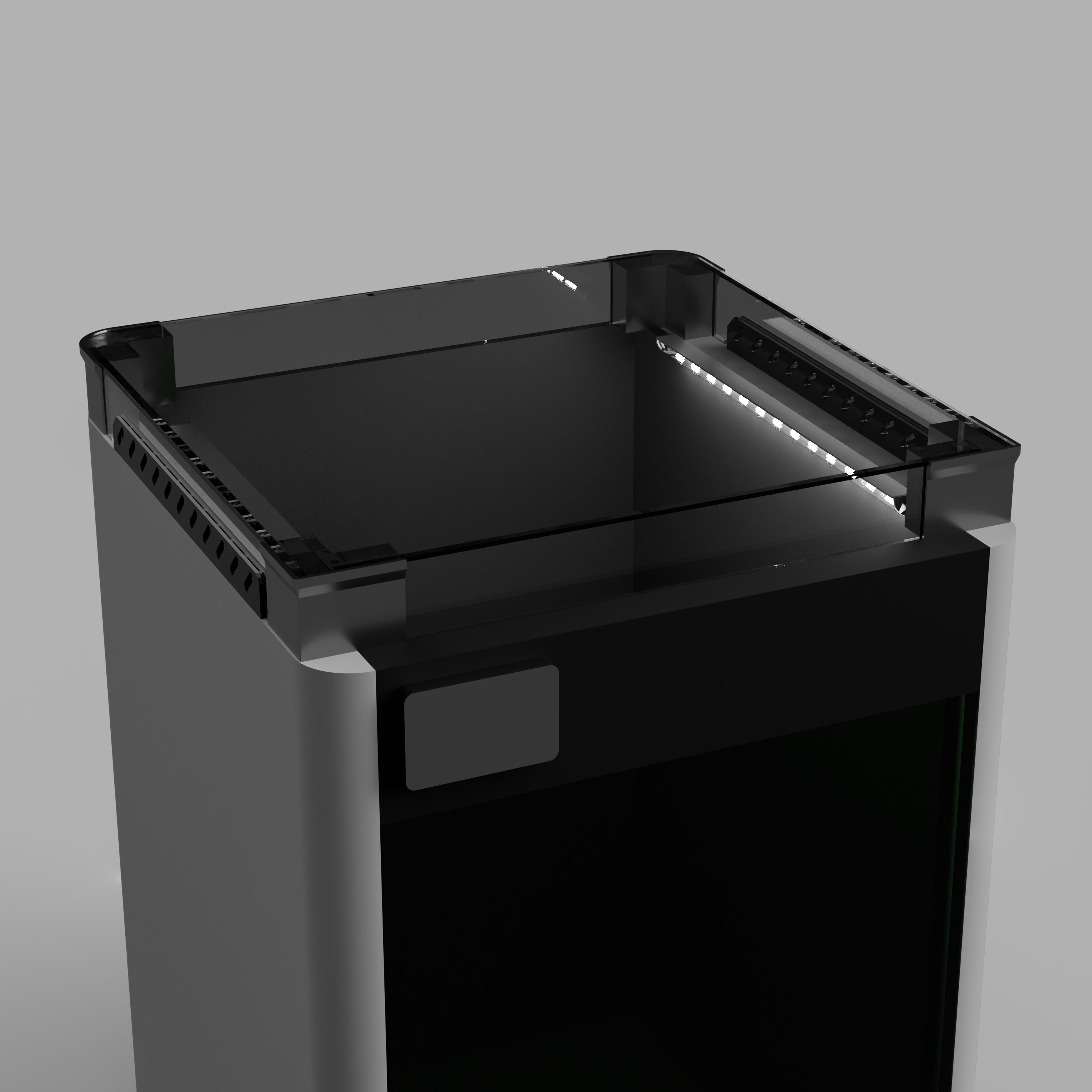 Bambu H2D/H2S Lid Riser with smoked acrylic panels