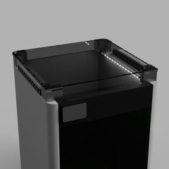 Bambu H2D/H2S Lid Riser with smoked acrylic panels