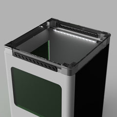 Bambu H2D/H2S Lid Riser with smoked acrylic panels