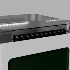 Bambu H2D/H2S Lid Riser with smoked acrylic panels