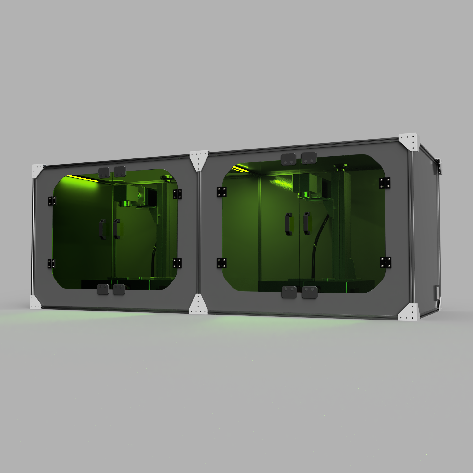 Reference design: Clearview double-bay ACM enclosure for two laser marking heads