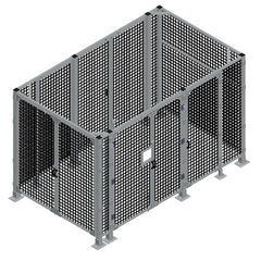 Machinery guard enclosure - T slot with wire mesh