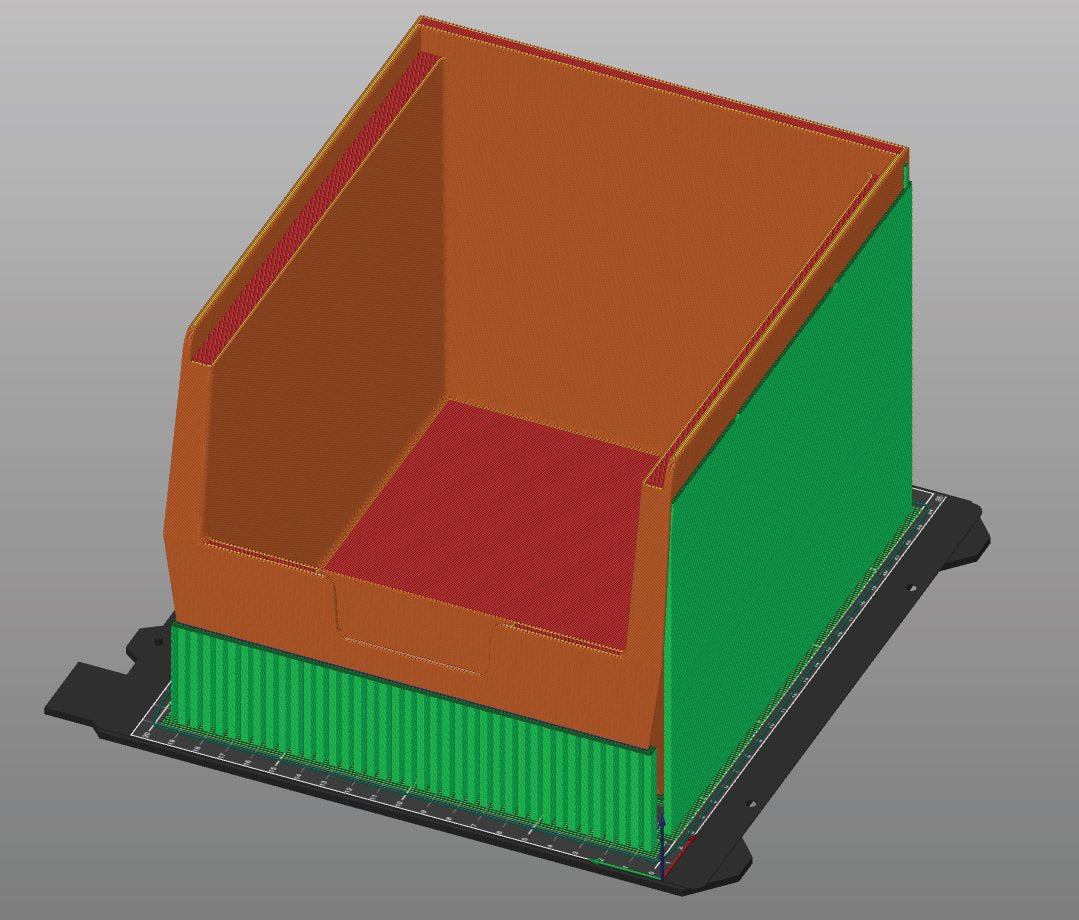 3D printable Stackable Parts Bin (3MF)  6.75"x6.75"x6.75"