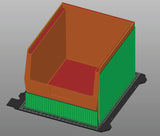 3D printable Stackable Parts Bin (STL and 3MF)  8"x8"x6.5"