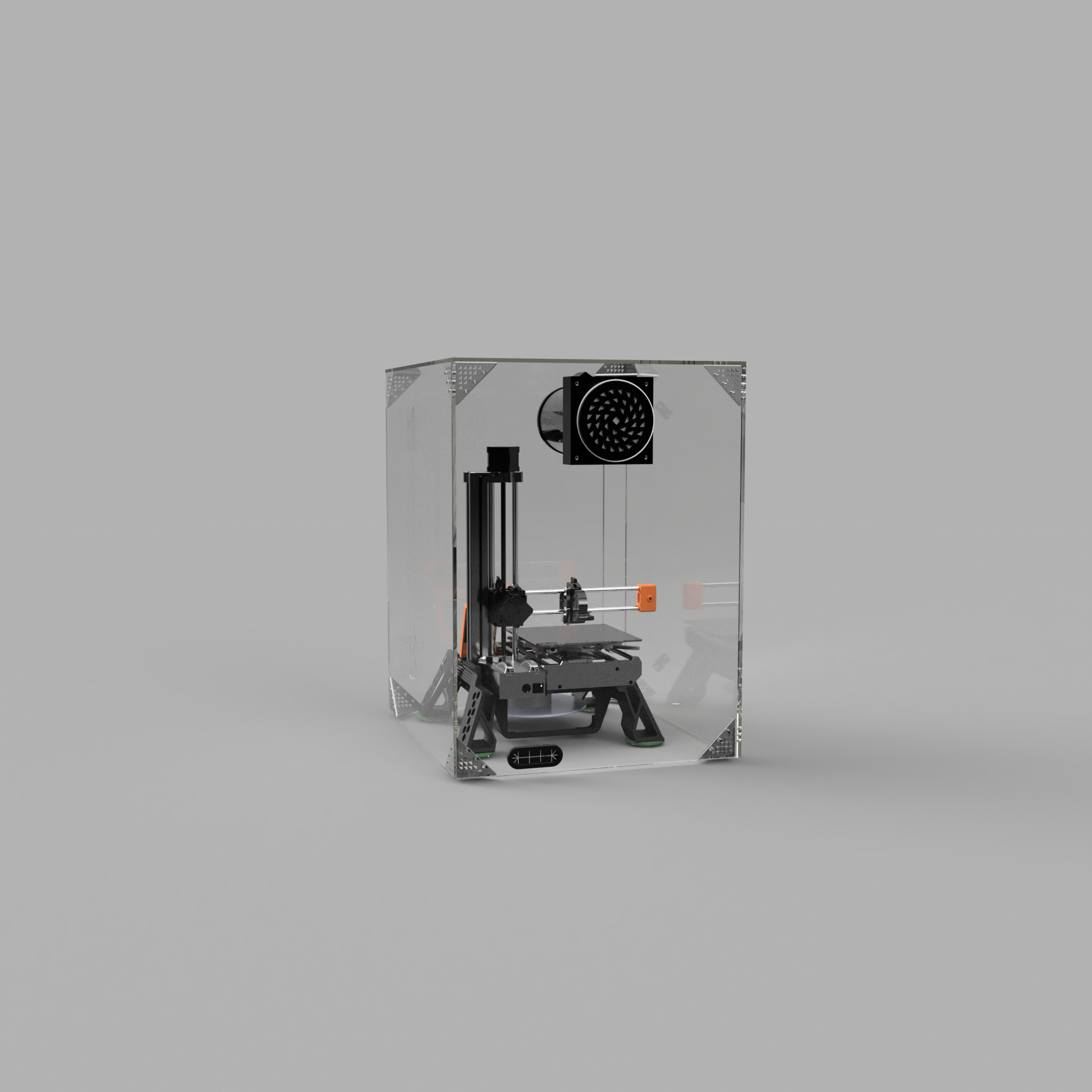 Prusa Mini Base Mod Enclosure Acrylic Clearview Infinity Enclosure - 3D Printer Enclosure